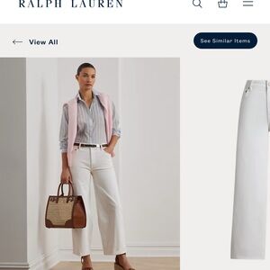 Ralph Lauren White Wide-Leg Pant